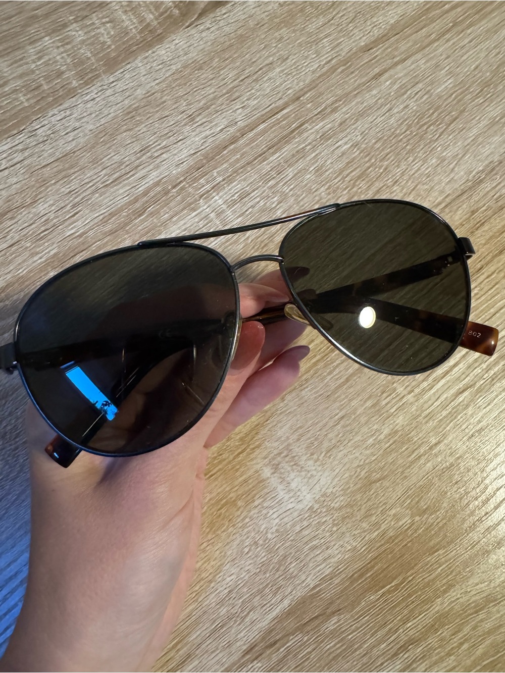 Calvin Klein Aviator Sunglasses Black Lenses with Black Frame